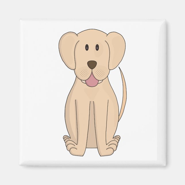 Hund Tecknad Fantastisk Labrador Retriever Magnet (Framsidan)