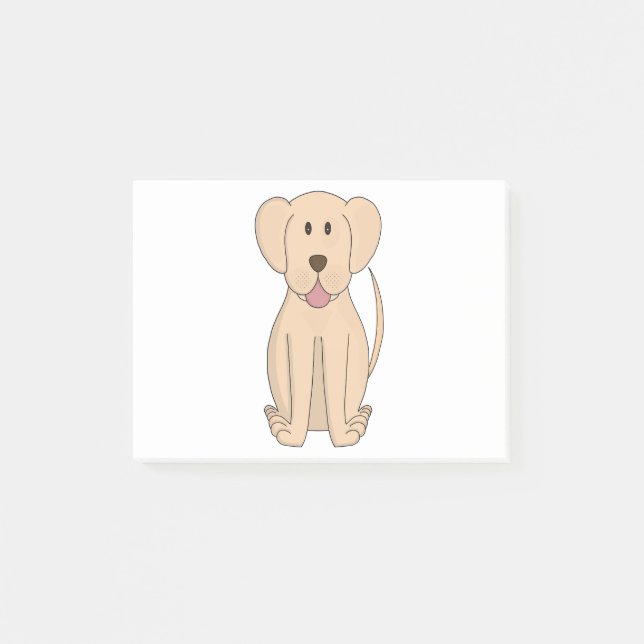 Hund Tecknad Fantastisk Labrador Retriever Post-it Block (Framsida)