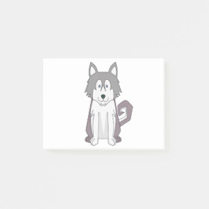 Hund Tecknad Fantastisk Siberian husky Post-it Block