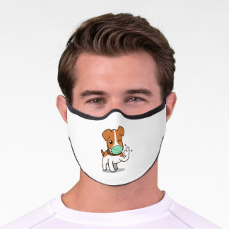 Hund tecknad med mask