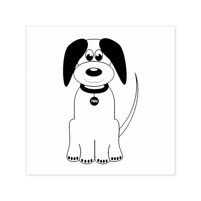Hund tecknad självfärgande stämpel (Design)