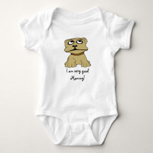 Hund Tecknad Spädbarn Jag är mycket bra Mamma Tee