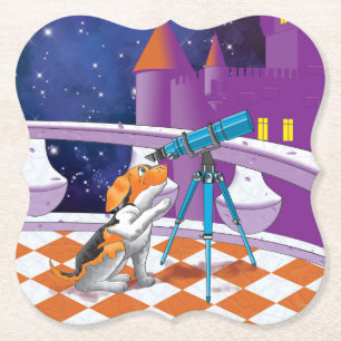 hund telescope underlägg papper