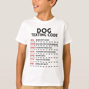Hund Textning Kod T Shirt
