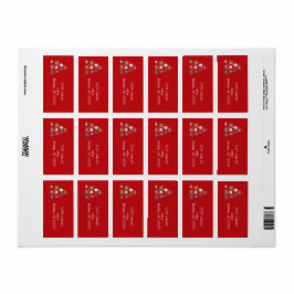 Hund Thated Red jul Adressetikett