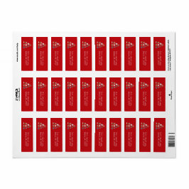 Hund Thated Red jul Returadress Etikett