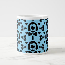 Hund Thecked Patterned Jumbo Mugg