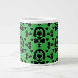 Hund Thecked Patterned Jumbo Mugg