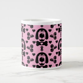 Hund Thecked Patterned Jumbo Mugg