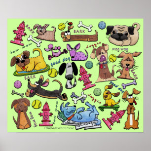 Hund Thed Collage Poster