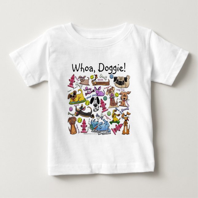 Hund Thed Collage T Shirt (Framsida)
