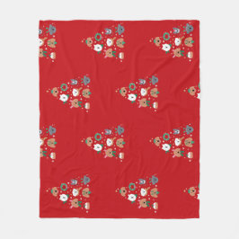 Hund ThLED Red julpet Fleecefilt