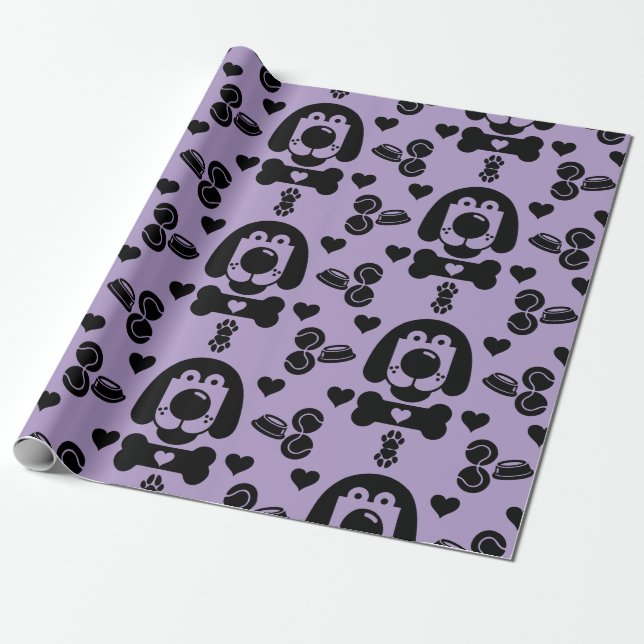 Hund Thned Gift Presentpapper (Utrullad)