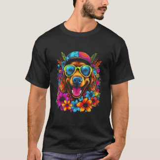 Hund-Thned Vintage Stil T Shirt