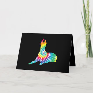 Hund | Tie Dye Hund Hippie Great dane Puppy Gift Tack Kort