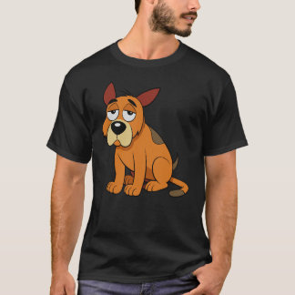 Hund Tired, Adsible Tecknad hund T Shirt