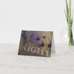 "Hund Tired" Notecard Kort