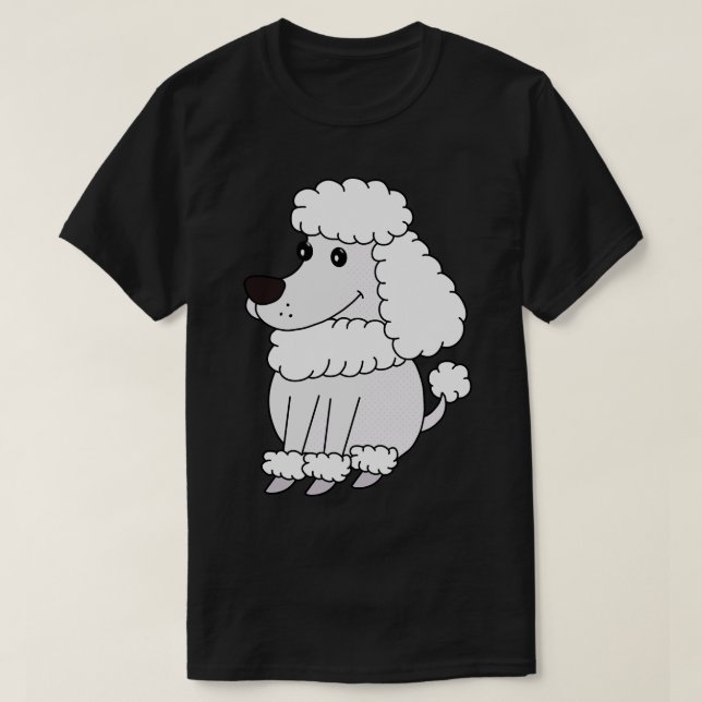 Hund toon Adsible Pudel T Shirt (Design framsida)