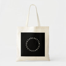 Hund Tote Bag Black | Hundar är bättre än människo