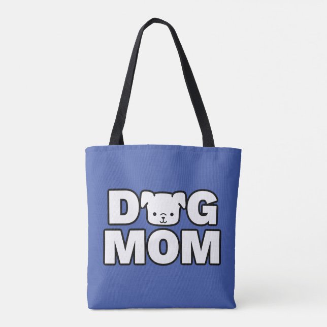 HUND Tote Bag (blått) Tygkasse (Baksida)