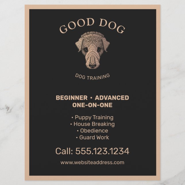 Hund Train Training Flyer (Framsidan)