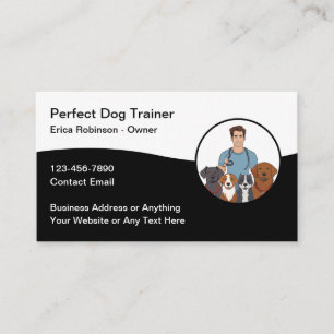 Hund Trainer Affärskort Modern Visitkort