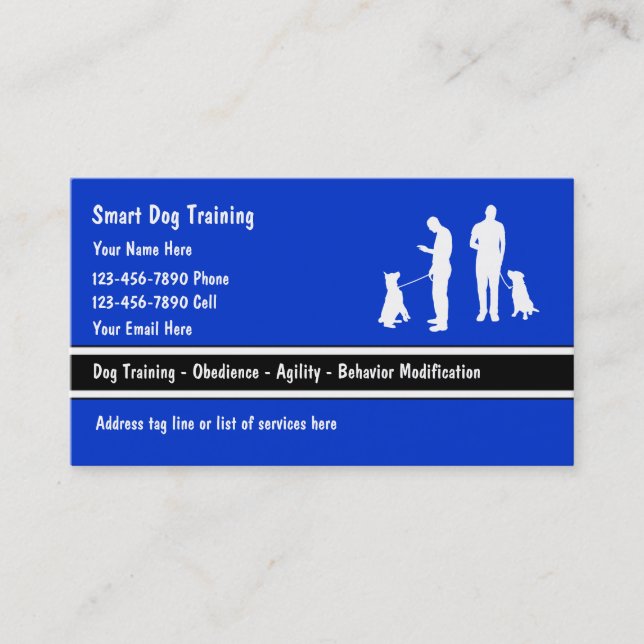 Hund Trainer Affärskorts Visitkort (Framsida)