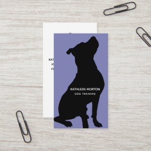 Hund Trainer Black Silhouette Visitkort