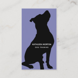 Hund Trainer Black Silhouette Visitkort