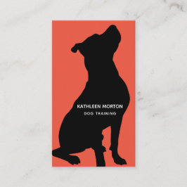 Hund Trainer Black Silhouette Visitkort