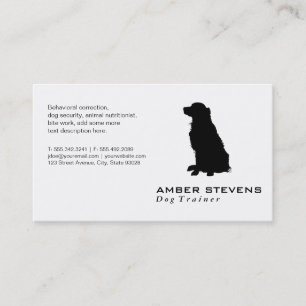 Hund Trainer Breeder Visitkort