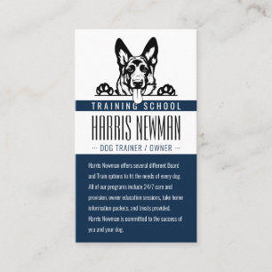 Hund Trainer   Hund School Deep Blue Visitkort