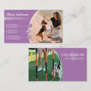 Hund Trainer Hund School Lavender Visitkort