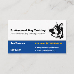 Hund Trainer Hund Utbildningsskola Visitkort