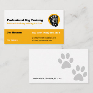 Hund Trainer Hund Utbildningsskola Visitkort