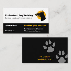 Hund Trainer Hund Utbildningsskola Visitkort
