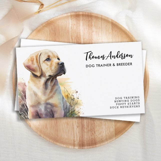 Hund Trainer Labrador Retriever Breeder Puppy Visitkort (Skapare uppladdad)