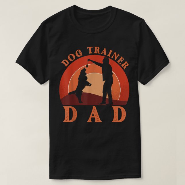 Hund Trainer Pappa  T Shirt (Design framsida)