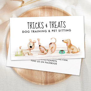 Hund Trainer Pet Sitter Hund Groomer Watercolor Visitkort