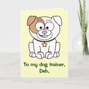 Hund Trainer Tack Card