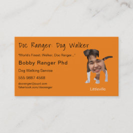 Hund Trainer Walker Photo Advertising Underbar Visitkort