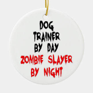 Hund Trainer Zombie Sayer Julgransprydnad Keramik