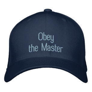 Hund Trainer's Obey the Master Anpassningsbar Busi Broderad Keps