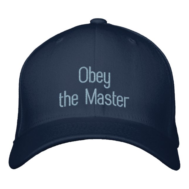 Hund Trainer's Obey the Master Anpassningsbar Busi Broderad Keps (Framsida)