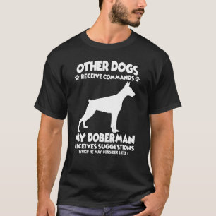 Hund Training Motif Doberman Hundägare T Shirt