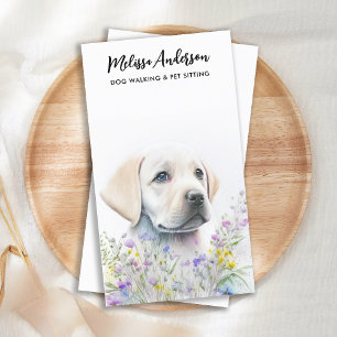 Hund Training Pet Sitter Blommigt Cute Puppy Labra Visitkort