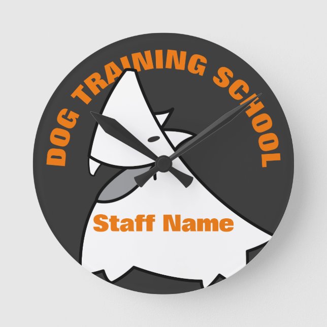 Hund Training School Rund Klocka (Framsida)