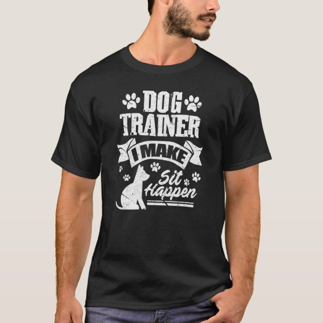 Hund tränare jag gör till lägesverklighet Hund trä T Shirt (Framsida)