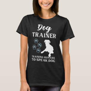 Hund tränare som undervisar människor som talar Cu T Shirt