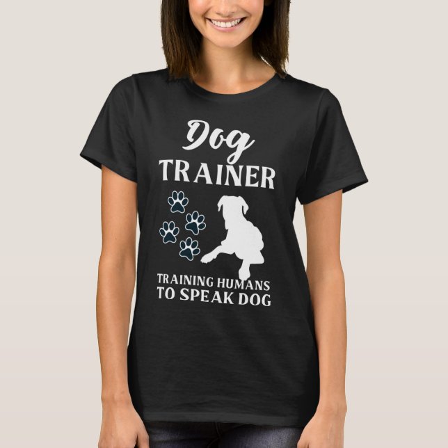 Hund tränare som undervisar människor som talar Cu T Shirt (Framsida)